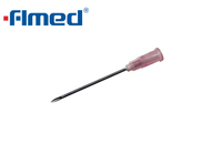 18 g de aguja hipodérmica (1.2 mm x 38 mm) rosa (18g x 1, 1/2 "pulgada)