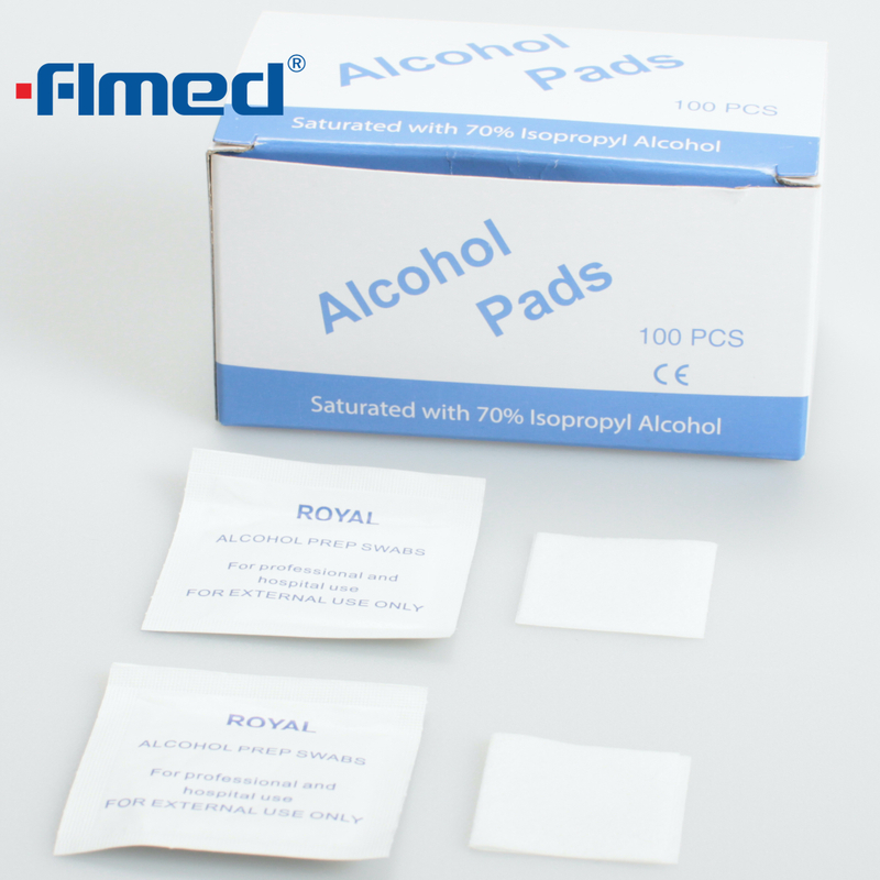 Almohadillas de preparación de alcohol estériles desechables 3 cm x 3cm 