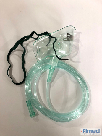 Máscara de oxígeno médica desechable con tubería