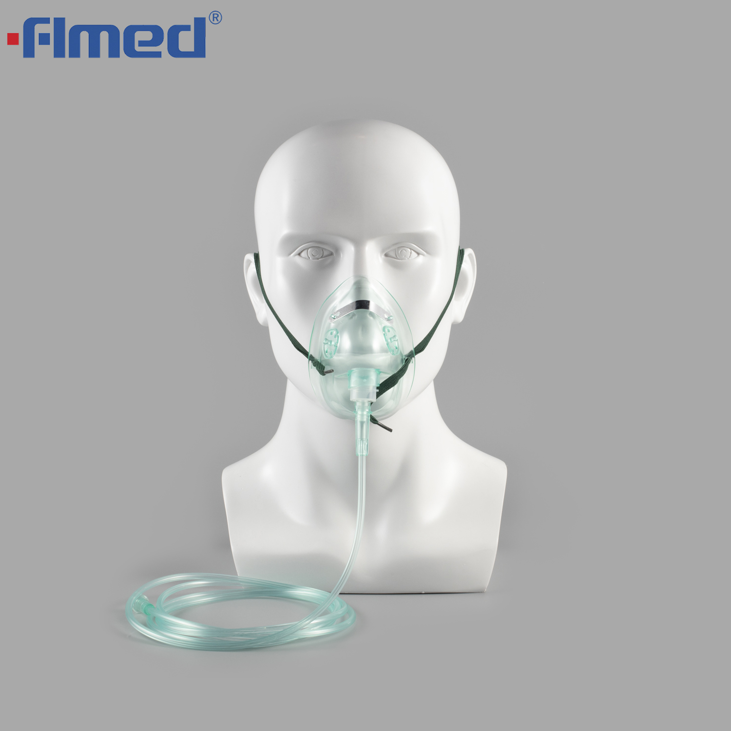 Máscara de oxígeno dispositable médica con tubo para adultos y pediátricos