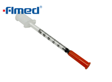 0.3 ml de jeringa de insulina y aguja 30 g x 8 mm (30 g x 5/16 "pulgada)