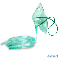 Máscara médica de oxígeno para adultos con tubo de 2,1 m.
